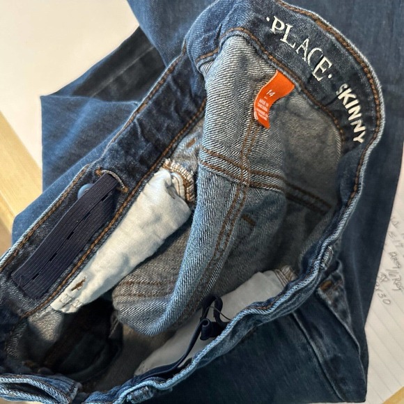 THE CHILDRENS PLACE- Skinny Jeans - size 14- dark blue denim *NICE - Picture 6 of 9